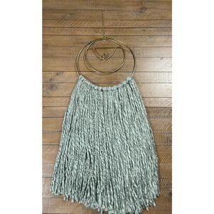 Urban Outfitters Bohemian Yarn Wall Hanging Macrame Gray Metal Wall Art